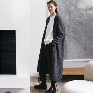 Massimo Dutti Black Knit Duster Cardigan $120